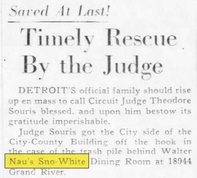 Naus Sno-White Dining Room - June 1959 Trash Problem (newer photo)